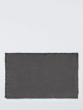 John Lewis Organic Cotton Fringe Bath Mat, Storm