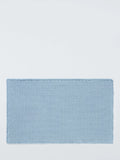 John Lewis Organic Cotton Fringe Bath Mat, Pacific