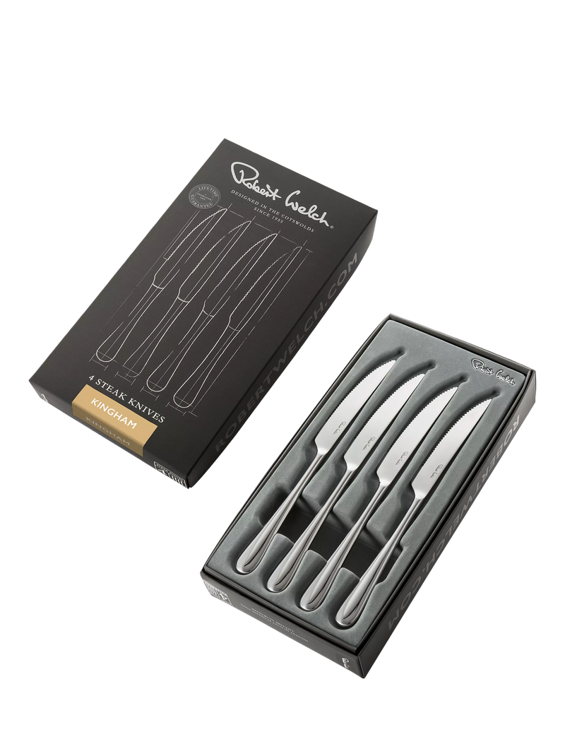 Robert Welch Kingham Bright steak knives set of 4 - British product