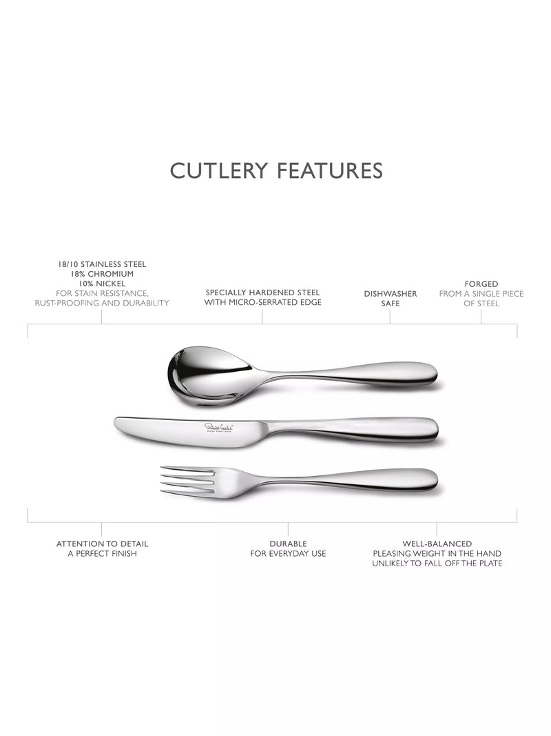 Robert Welch Stanton Bright cutlery set 56 piece 8 settings (British brand)