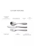 Robert Welch Stanton Bright cutlery set 56 piece 8 settings (British brand)