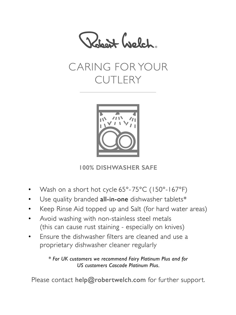 Robert Welch Stanton Bright cutlery set 56 piece 8 settings (British brand)