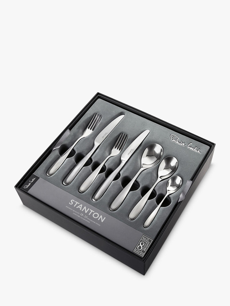 Robert Welch Stanton Bright cutlery set 56 piece 8 settings (British brand)