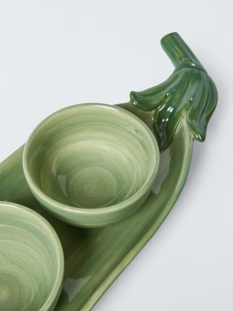 John Lewis x Deliciously Ella pea pod dip bowls, UK version