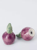 John Lewis X Deliciously Ella beetroot shakers hand painted, UK version