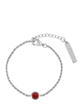Tutti birthstone bracelet silver with garnet stone (British brand)