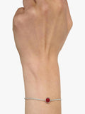 Tutti birthstone bracelet silver with garnet stone (British brand)