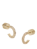 TUTTI gold plated textured stud hoop earrings, imported from the UK