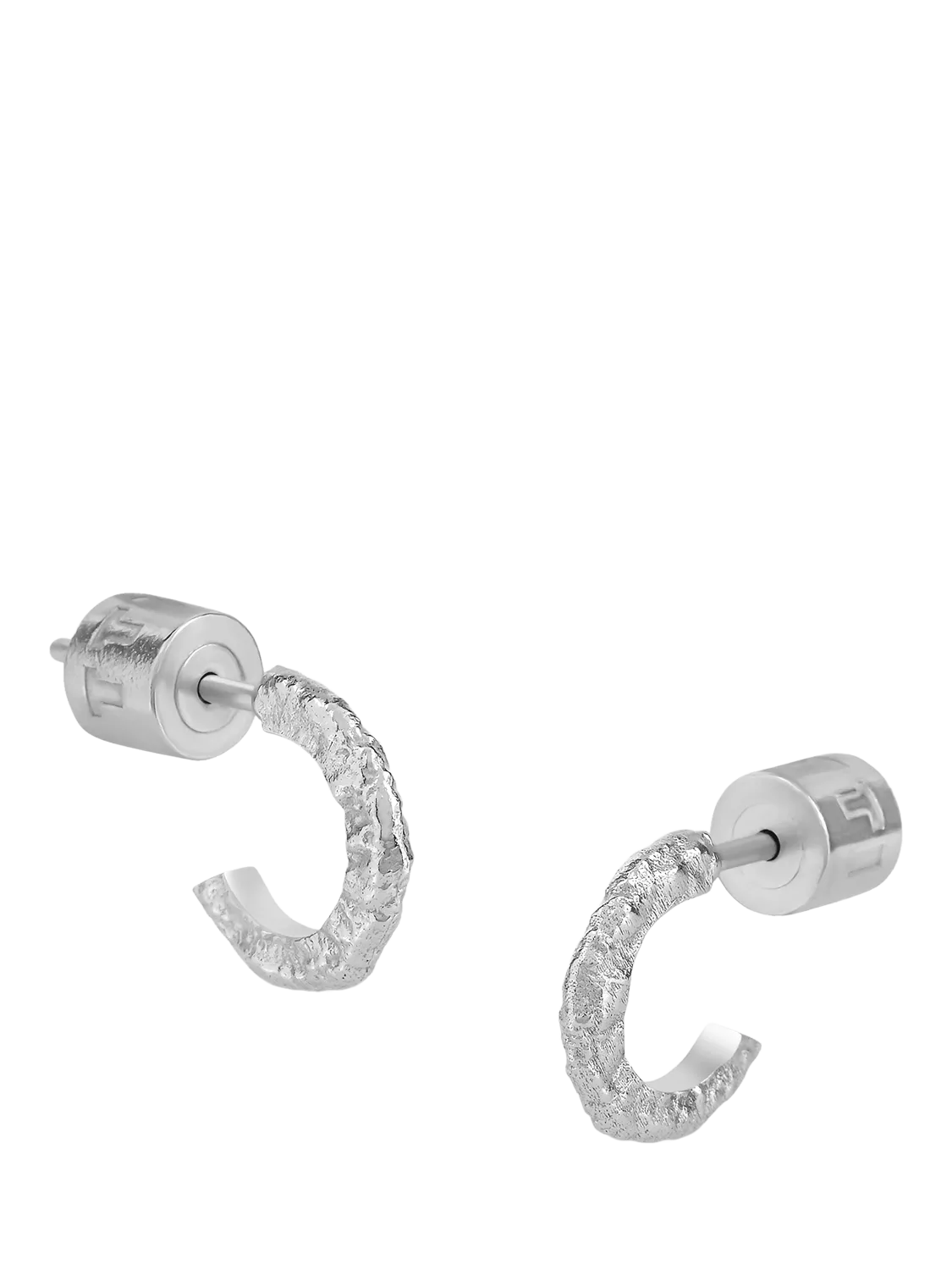 Tutti Textured Stud Hoop Earrings Gold
