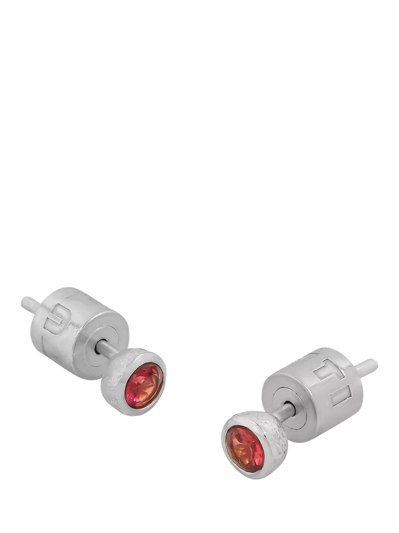 Tutti birthstone silver stud earrings, UK version