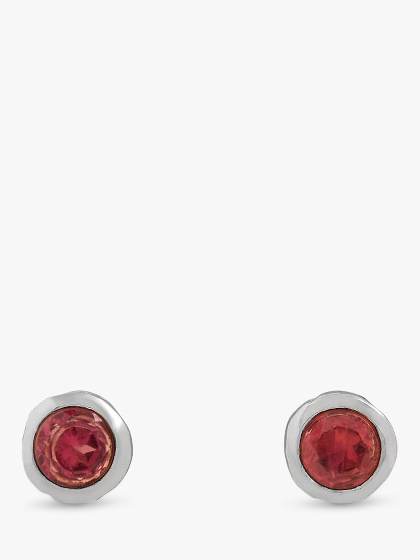 Tutti birthstone silver stud earrings, UK version