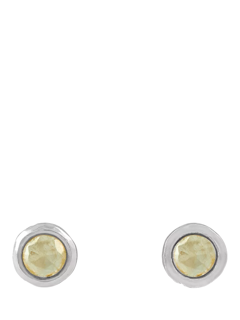 Tutti Birthstone Stud Earrings Silver