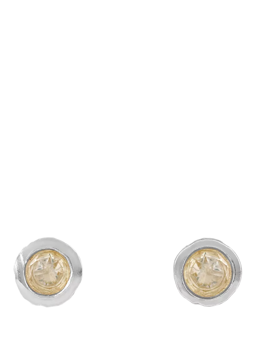 Tutti Birthstone Stud Earrings Silver