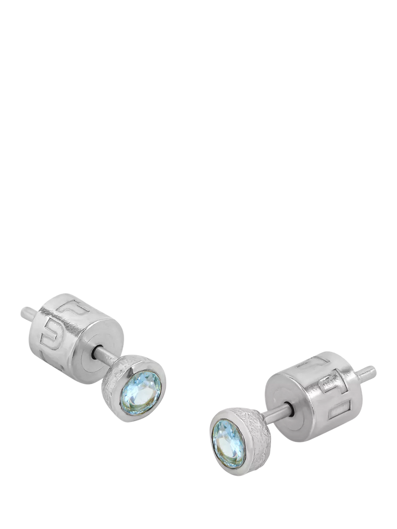 Tutti Birthstone Stud Earrings Silver