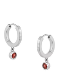 Tutti Birthstone Hoop Earrings Silver, imported from the UK