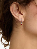 Tutti Birthstone Hoop Earrings Silver, imported from the UK