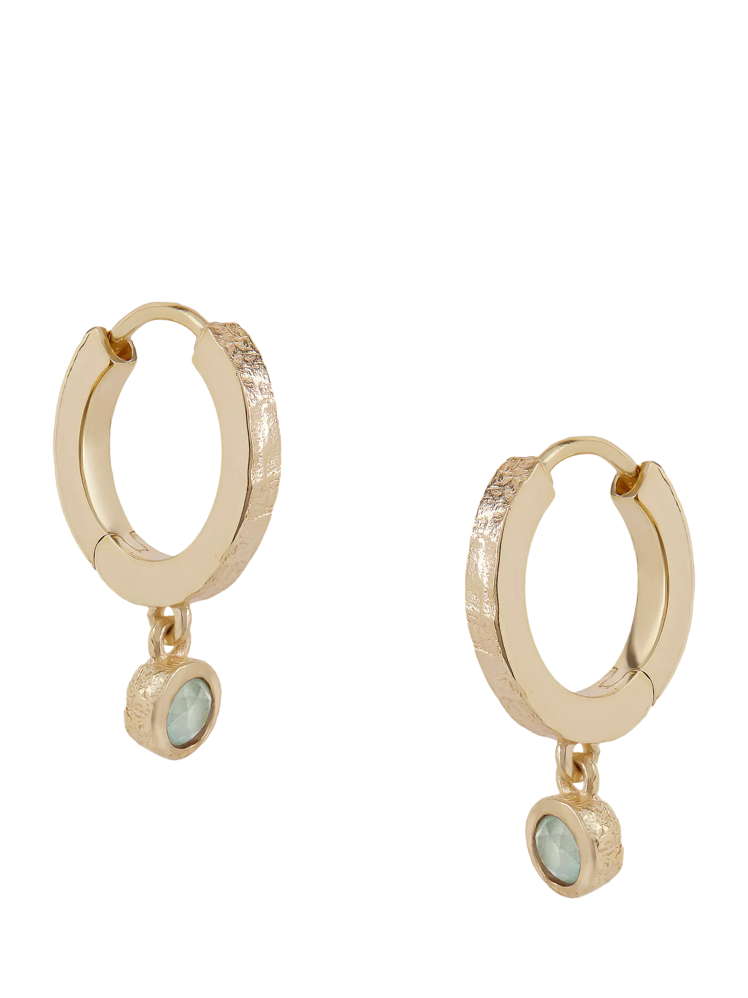 Tutti Garnet Birthstone Hoop Earrings, Gold