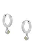 Tutti Birthstone Hoop Earrings Silver