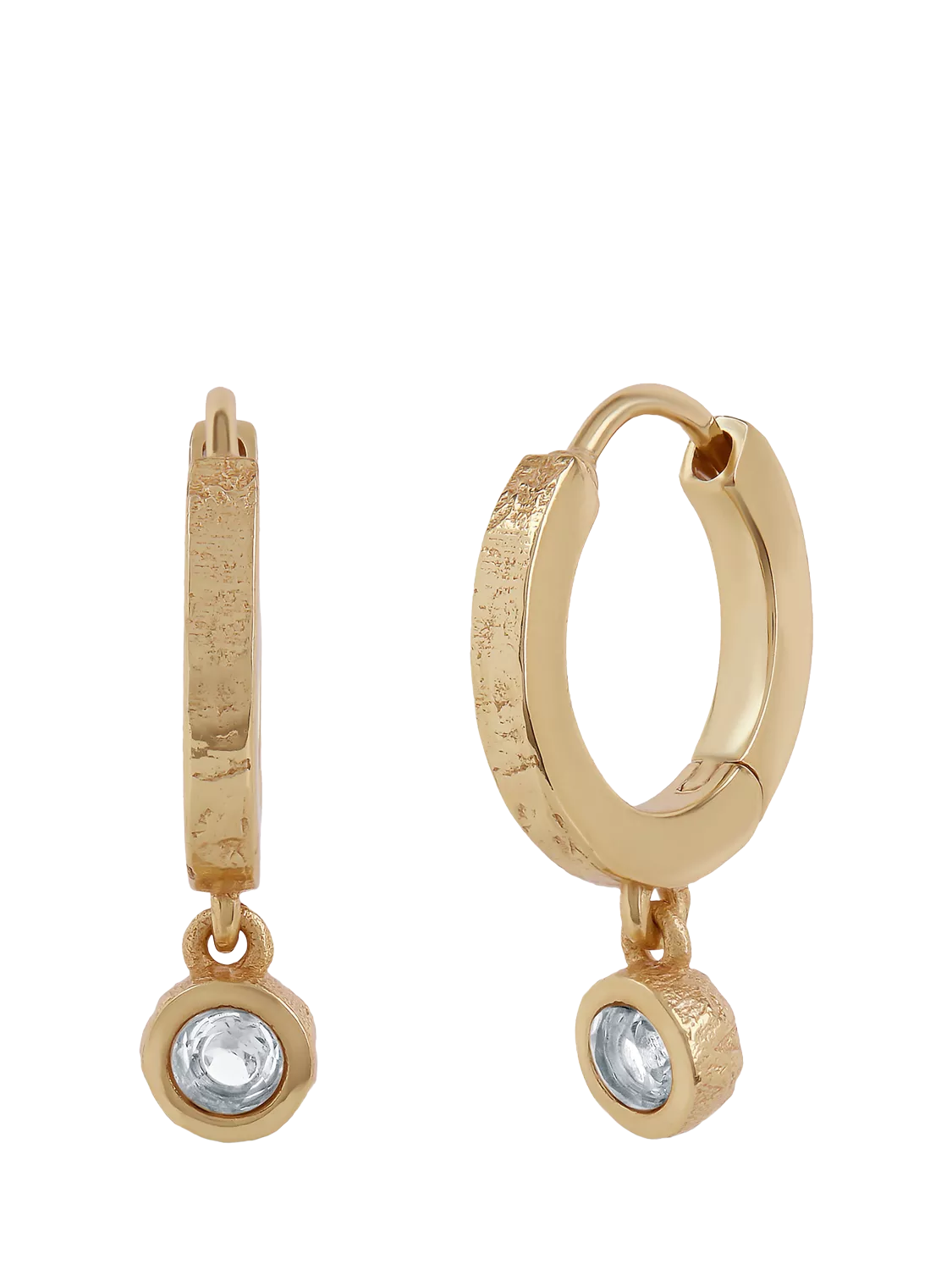 Tutti Garnet Birthstone Hoop Earrings, Gold