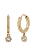 Tutti Garnet Birthstone Hoop Earrings, Gold
