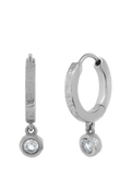 Tutti Birthstone Hoop Earrings Silver