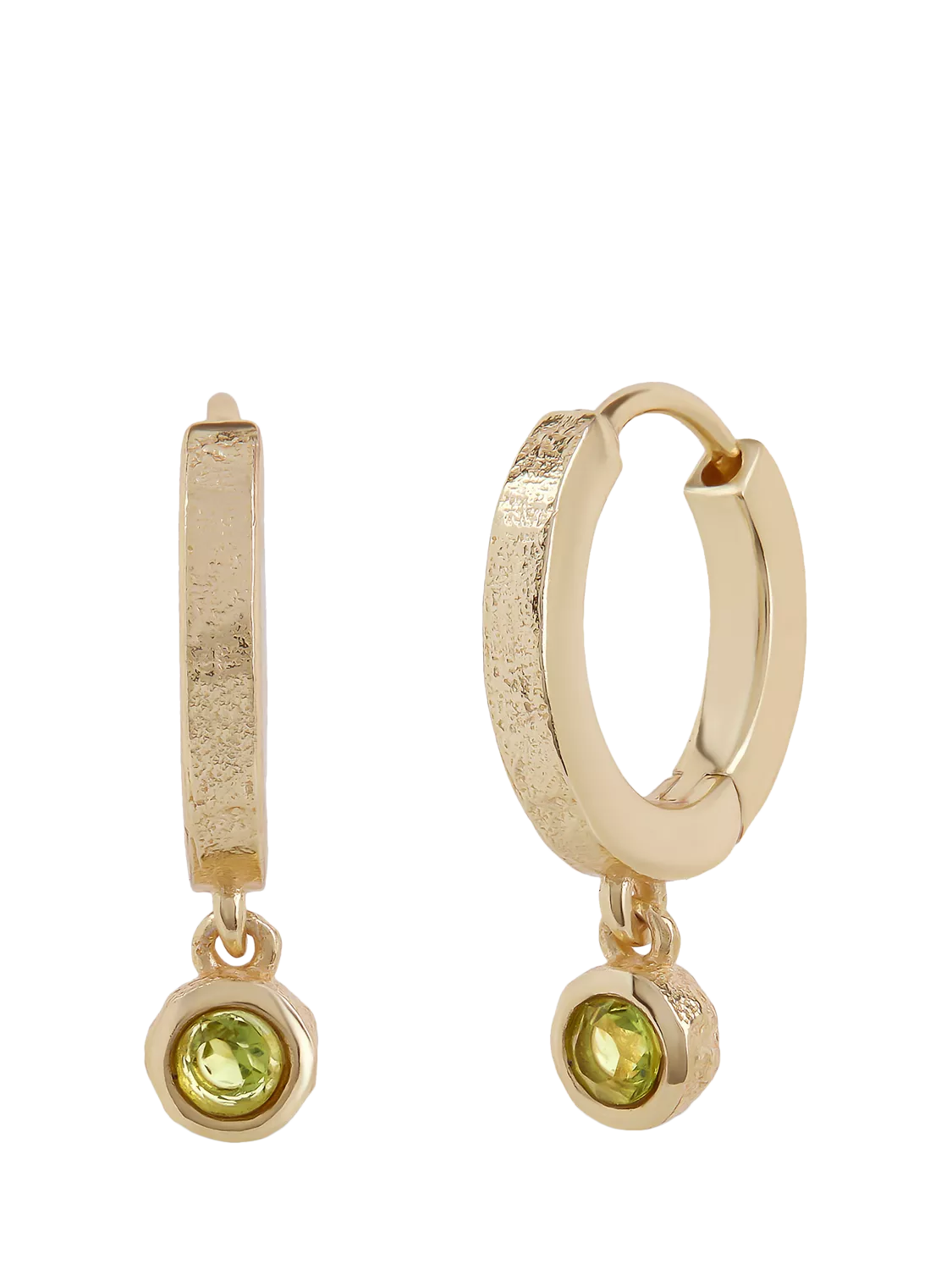 Tutti Garnet Birthstone Hoop Earrings, Gold