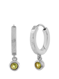 Tutti Birthstone Hoop Earrings Silver
