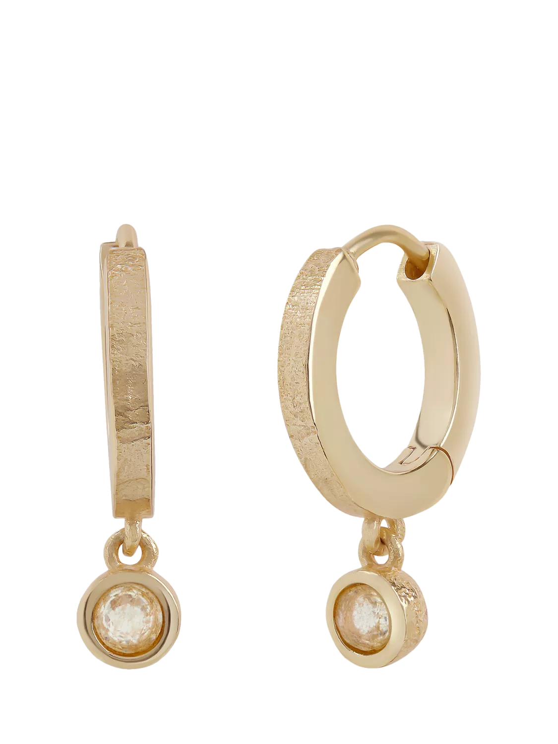 Tutti Garnet Birthstone Hoop Earrings, Gold