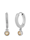 Tutti Birthstone Hoop Earrings Silver