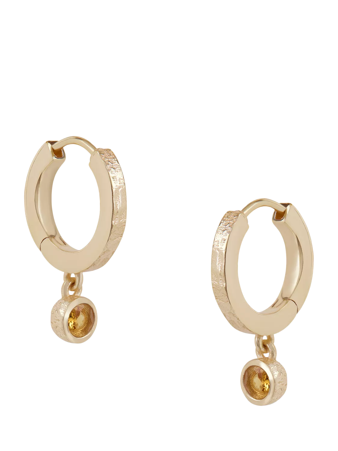 Tutti Garnet Birthstone Hoop Earrings, Gold