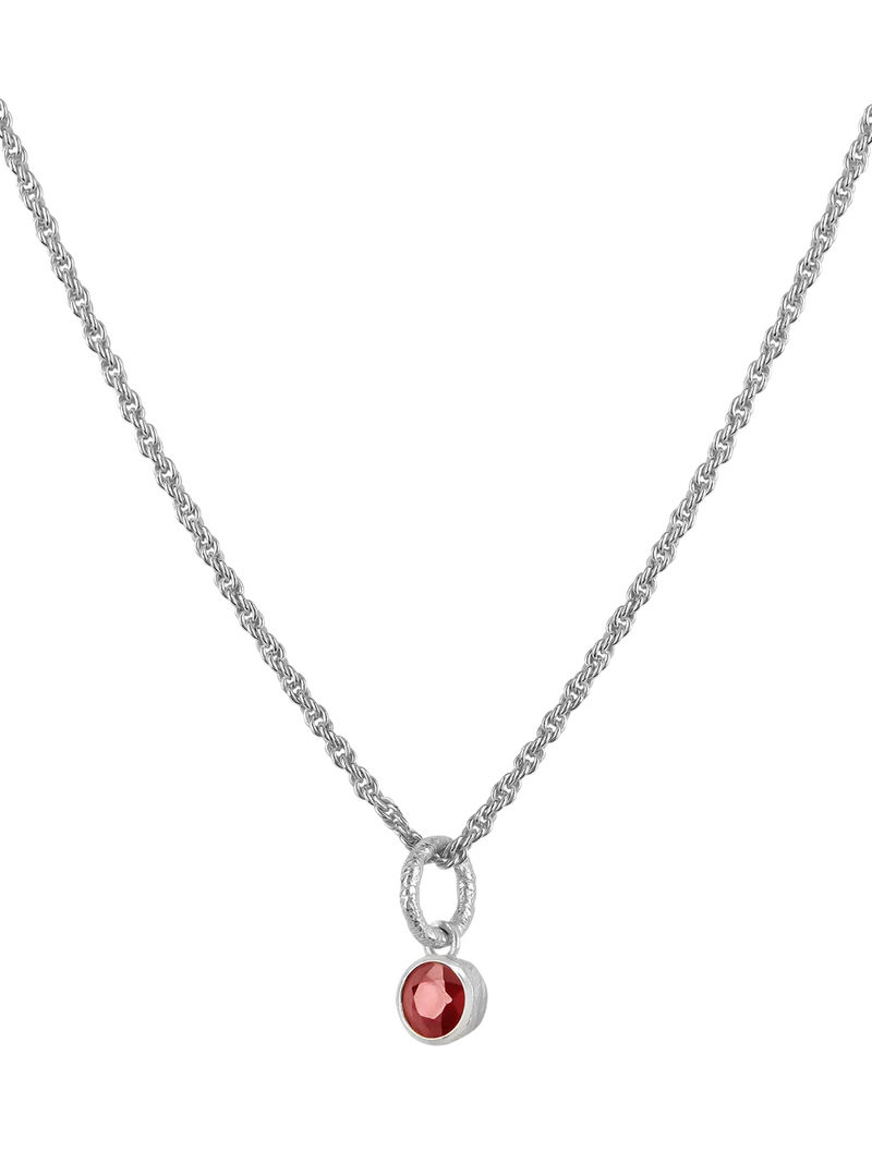 Tutti Birthstone Necklace Silver, imported from the UK