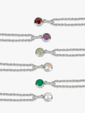 Tutti Birthstone Necklace Silver, imported from the UK