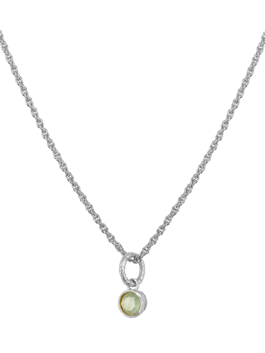 Tutti Birthstone Necklace Silver Pendant, 45cm