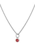 Tutti Birthstone Necklace Silver Pendant, 45cm