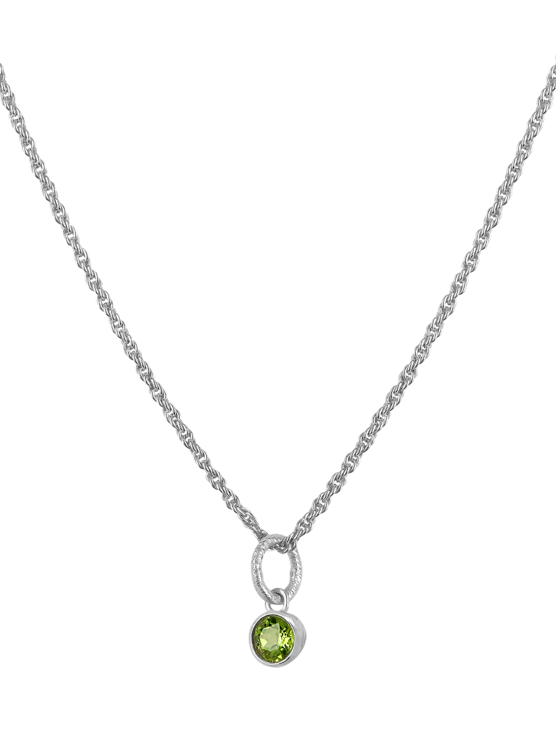 Tutti Birthstone Necklace Silver Pendant, 45cm
