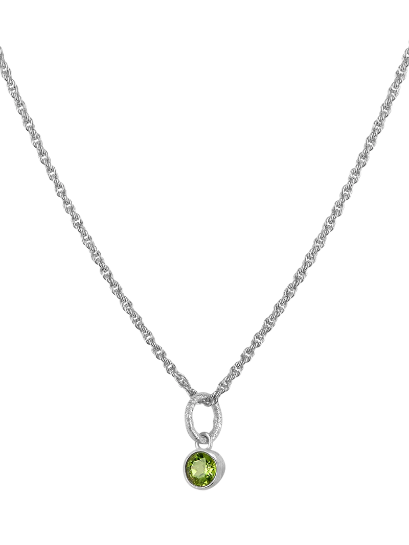 Tutti Birthstone Necklace Silver Pendant, 45cm