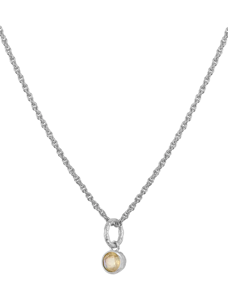 Tutti Birthstone Necklace Silver Pendant, 45cm