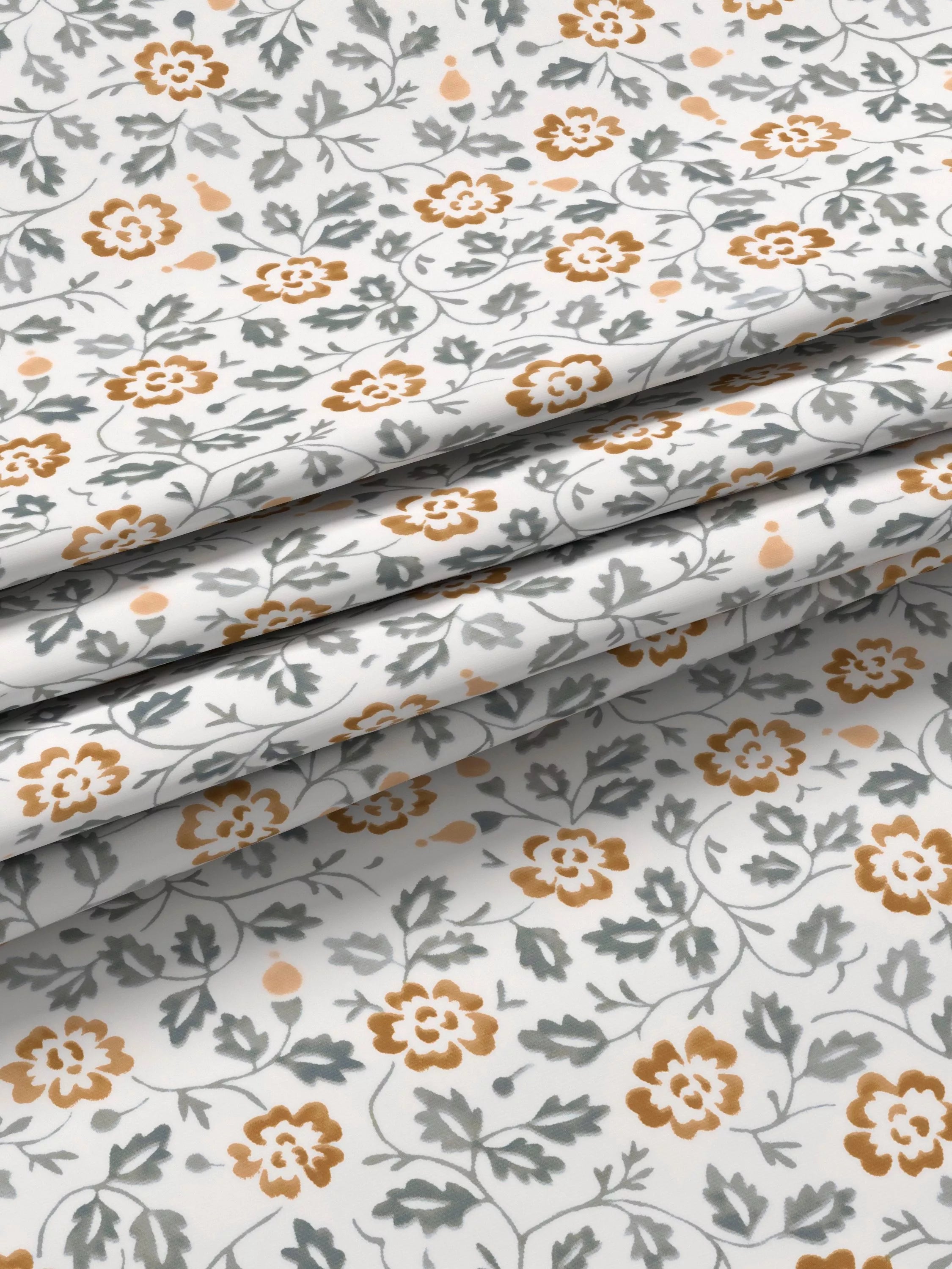 John Lewis Marlow Trail wallpaper Avocado Ochre roll, UK version