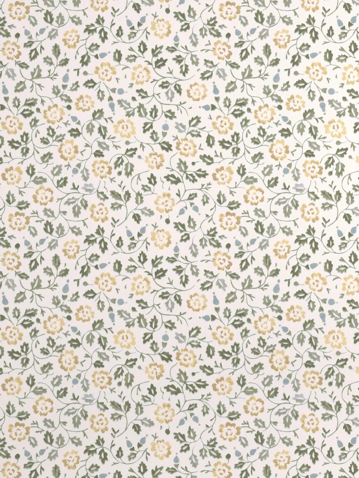 John Lewis Marlow Trail wallpaper Avocado Ochre roll, UK version