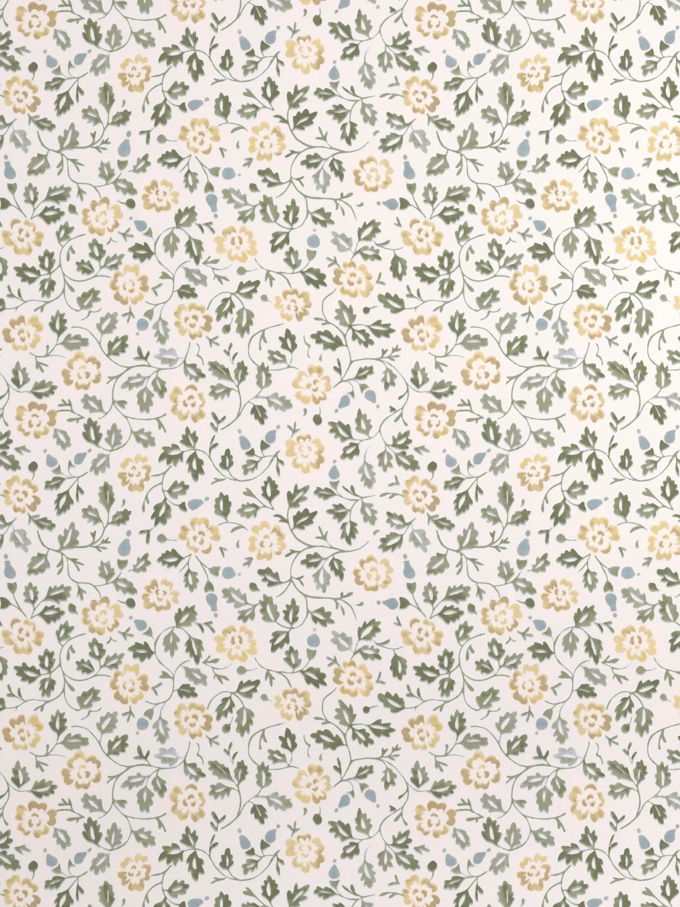 John Lewis Marlow Trail Wallpaper, Avocado/Ochre