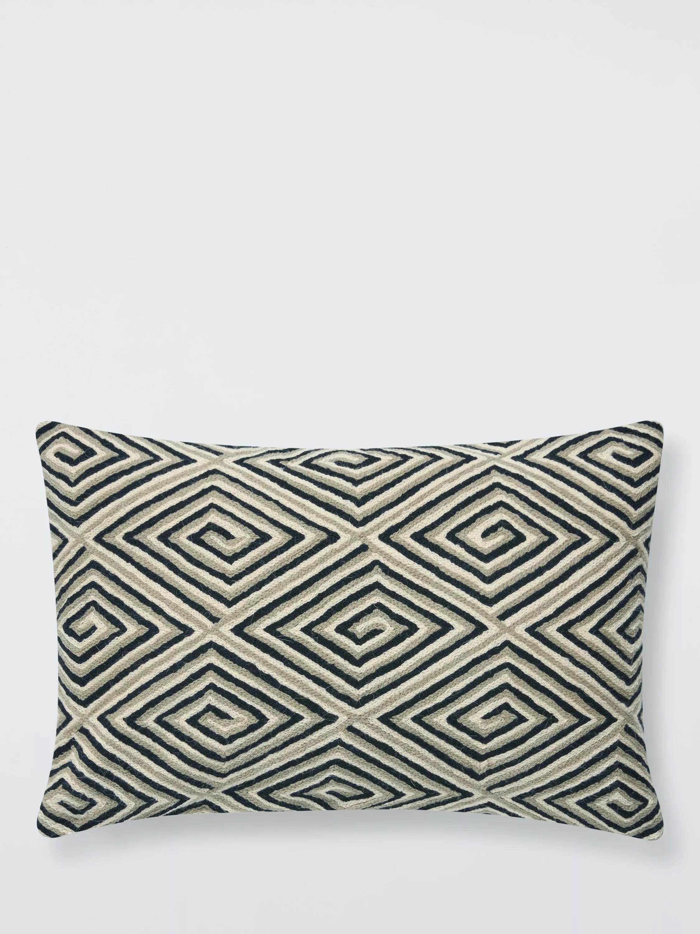 John Lewis black geometric cushion 40x60cm (British brand)
