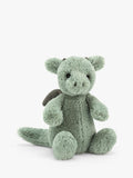 Small Dragon Soft Plush Toy with Suede Wings and Horns