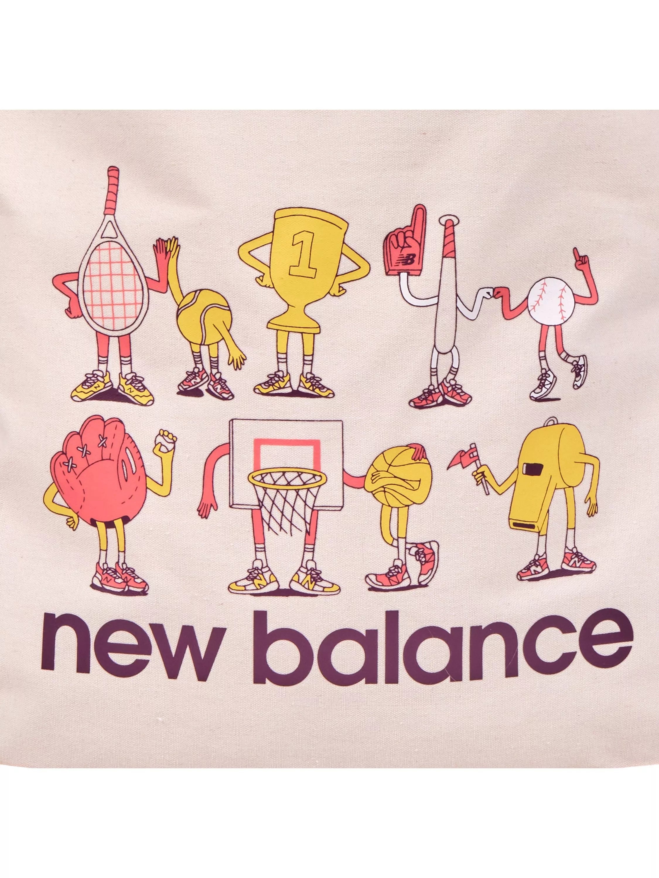 New Balance graphic canvas tote bag Drift Red (British brand)