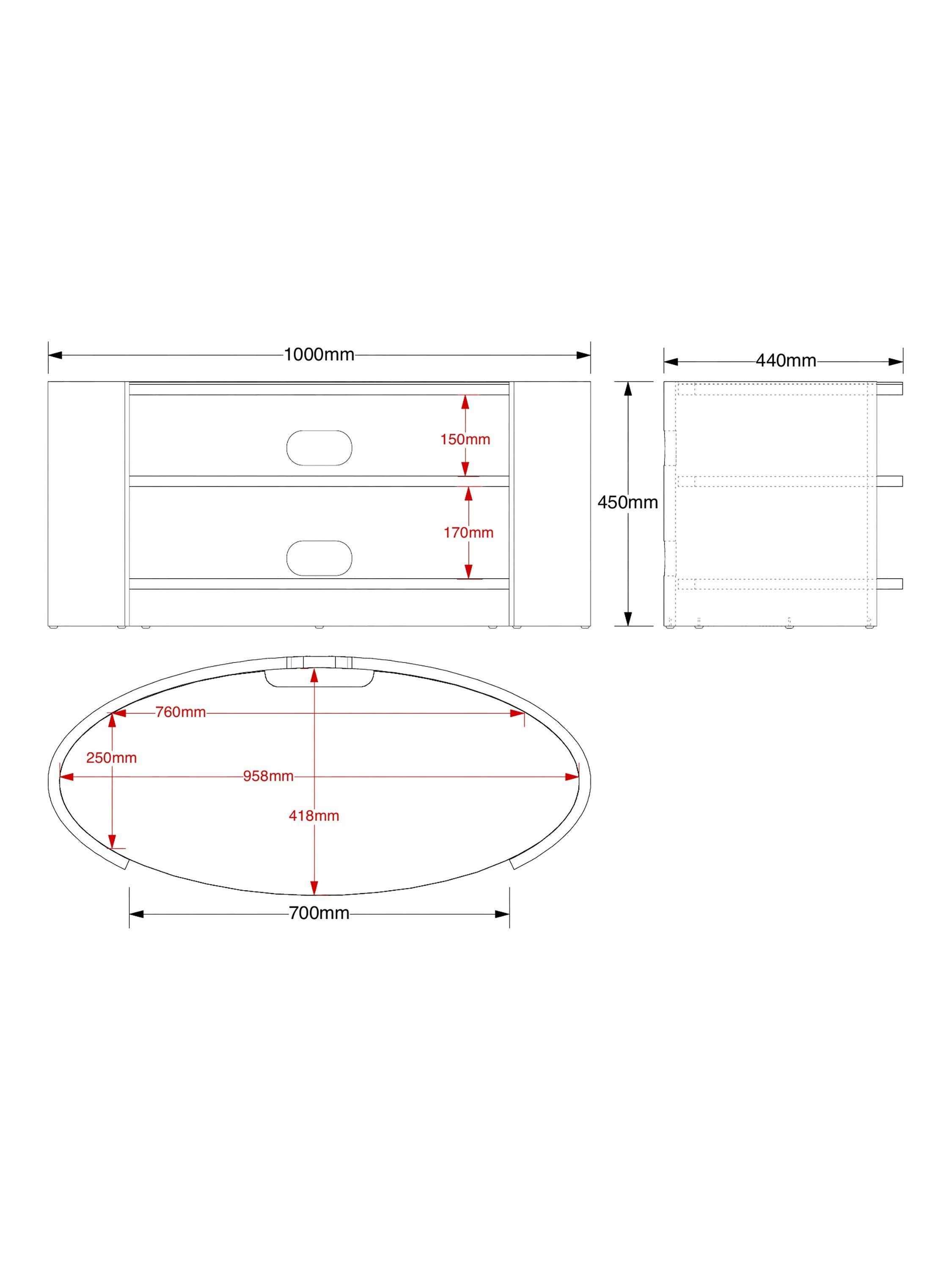 Tom Schneider Elliptic Deluxe media unit 100cm - British product
