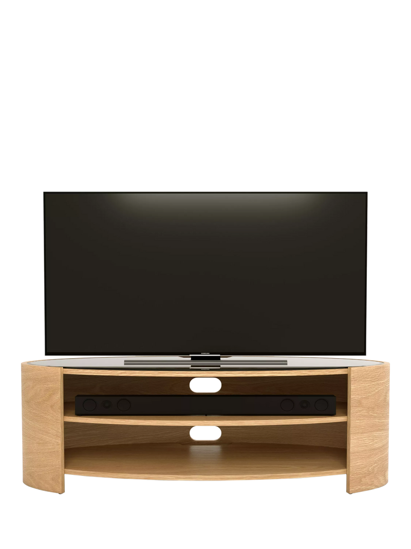 Tom Schneider Elliptic Deluxe media unit 125cm natural oak, imported from the UK