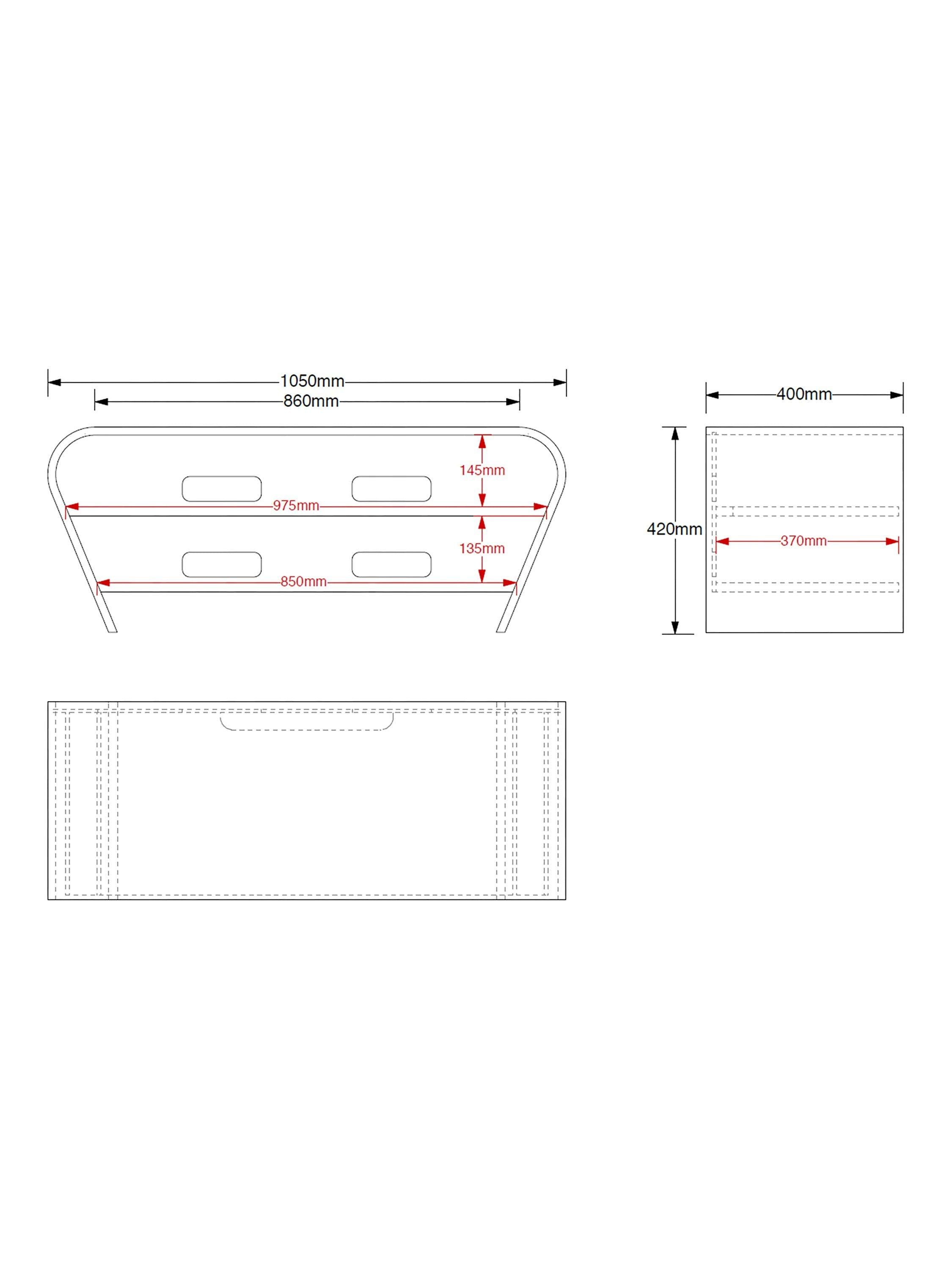Tom Schneider Taper media unit 105cm - British product