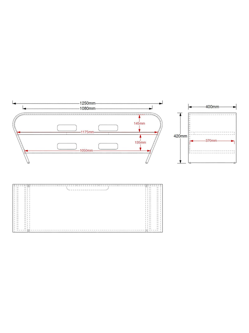 Tom Schneider Taper media unit 125cm, imported from the UK