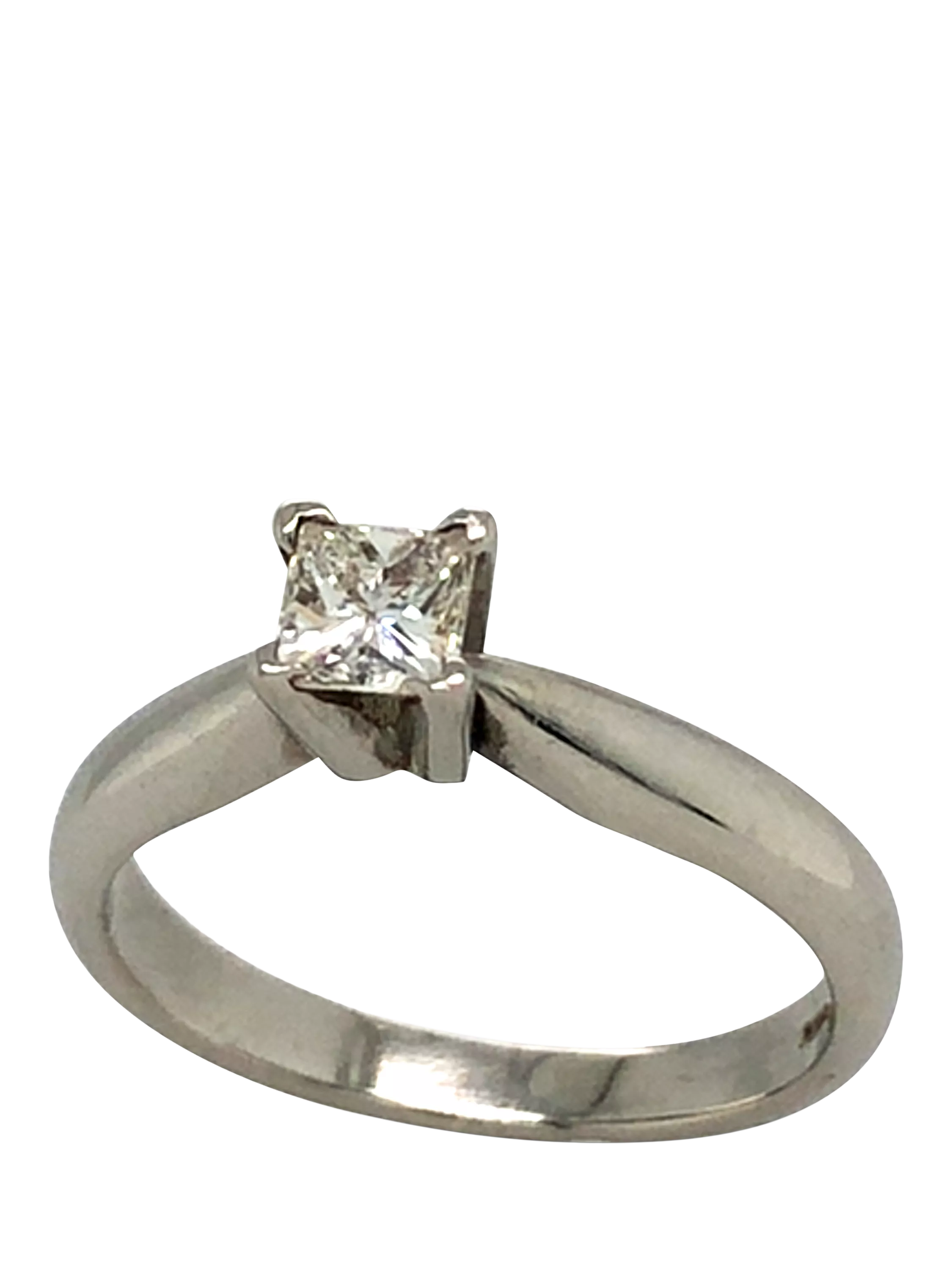 Vintage Fine Jewellery platinum diamond ring 0.30ct - British product
