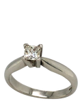 Vintage Fine Jewellery platinum diamond ring 0.30ct - British product