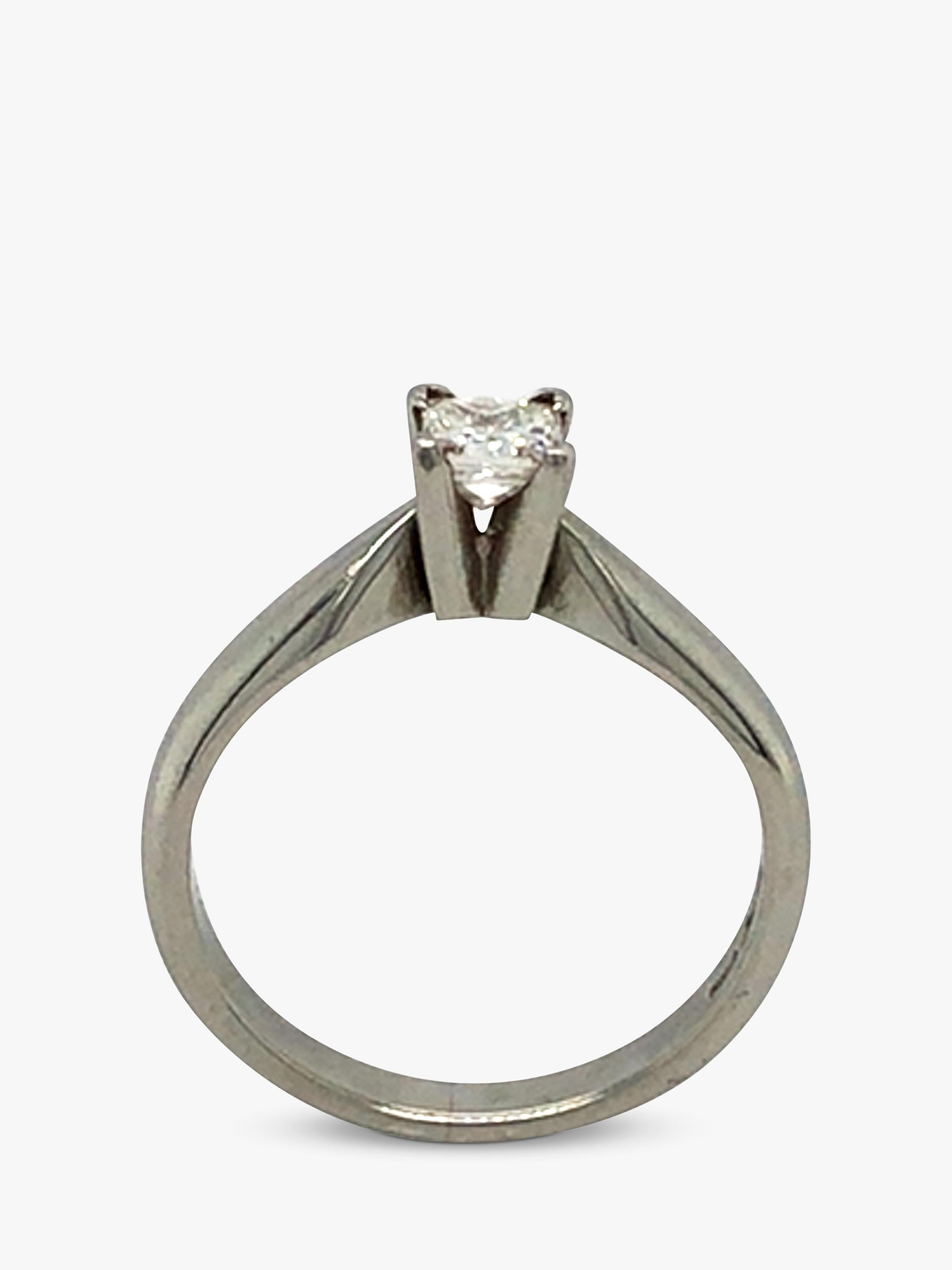 Vintage Fine Jewellery platinum diamond ring 0.30ct - British product